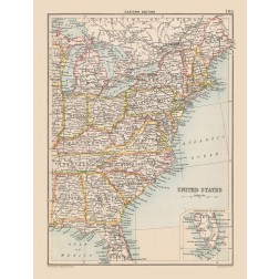 Eastern United States - Bartholomew 1892