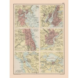 Major Cities United States - Bartholomew 1892