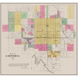 Emporia Kansas Landowner - Everts 1886