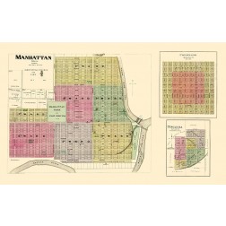 Manhattan, Coronado, Towanda Kansas - Everts 1887