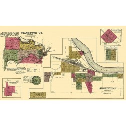 Wyandotte Kansas Landowner - Everts 1878