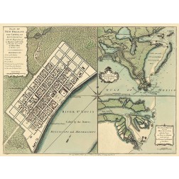 New Orleans Louisiana Plan - Jefferys 1759
