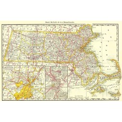 Massachusetts - Rand McNally 1879