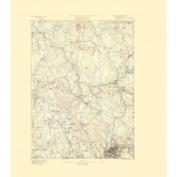 Worcester Massachusetts Sheet - USGS 1890