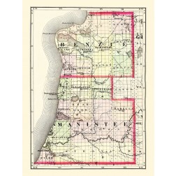 Benzie  Manistee Michigan - Walling 1873