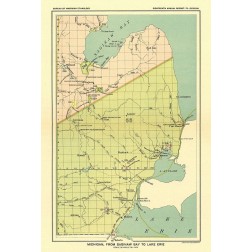 Michigan  Saginaw Lake  Lake Erie - Hoen 1896