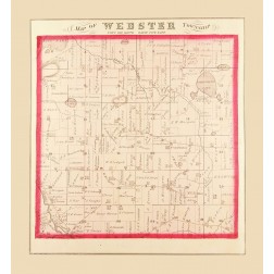 Webster Michigan Landowner - Everts 1874