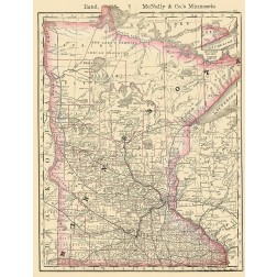 Minnesota - Rand McNally 1879