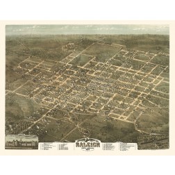 Raleigh North Carolina - Drie 1872