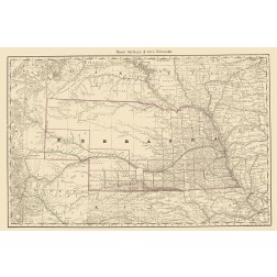 Nebraska - Rand McNally 1879
