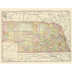 Nebraska - Rand McNally 1897