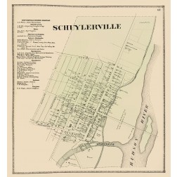 Schuylerville New York Landowner - Stone 1866