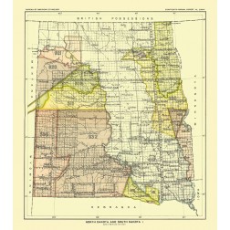North and South Dakota - Bismarck - Hoen 1896