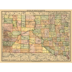 South Dakota - Rand McNally 1892