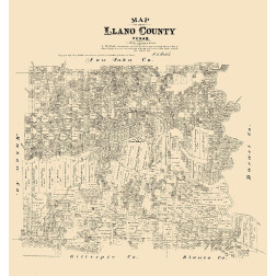 Llano County Texas - Walsh 1879 