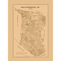 San Augustine County Texas - Walsh 1879 
