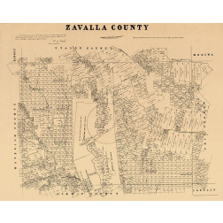 Zavalla County Texas - Walsh 1879 
