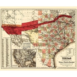 Texas and Pacific Railway - Colton 1873