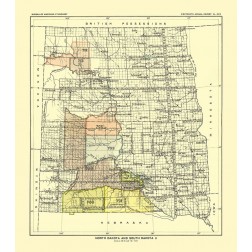 North and South Dakota - Hoen 1896