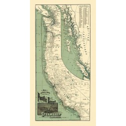 Pacific Coast Steamship Company Routes 1896