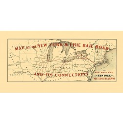 New York and Erie Railroad and Connections 1855