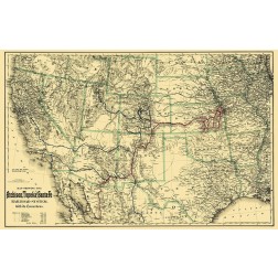Atchison, Topeka and Santa Fe Railroad System 1883