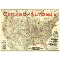 Chicago and Alton Railroad - Rand McNally 1883