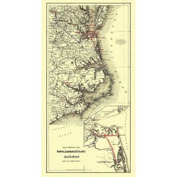 Norfolk, Albemarle, Atlantic Railroad Connections