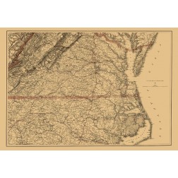Virginia Southern and Northern North Carolina 1865
