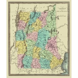 Vermont, New Hampshire - David Burr 1835