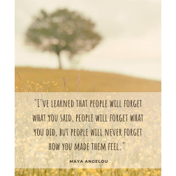 Maya Angelou Quote: People Will Forget