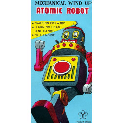 Mechanical Wind-Up Atomic Robot