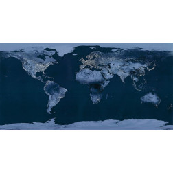 Satellite View of the World Showing Electric Lights and Usage