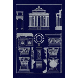 Temple of Vesta at Tivoli, Incantana at Salonichi (Blueprint)