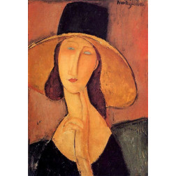 Portrait dune jeune femme au chapeau (Jeanne Hébuterne avec un grand chapeau)