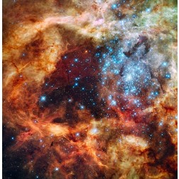 Hubbles view of a grand star-forming region