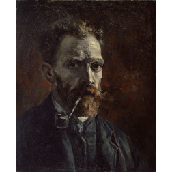 Self-portrait with pipe