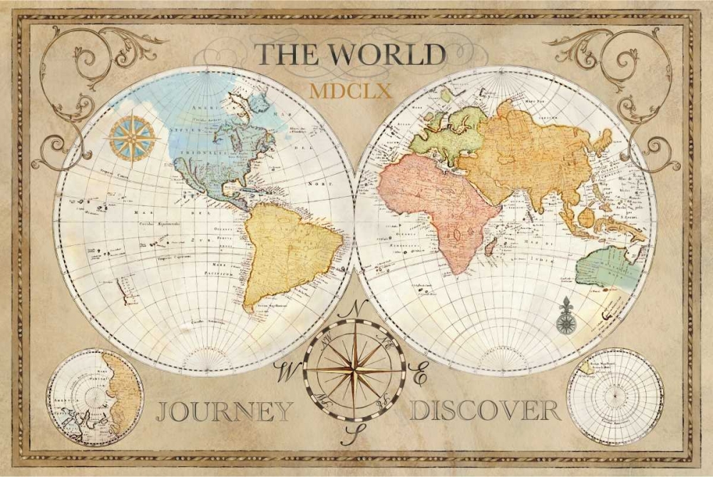 Journey of discovery. Старинная карта картинка для декупажа вертикальная Глобусы. Мальдивы Винтажная крата. Old World обложка.