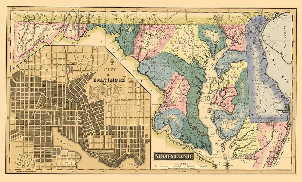 Delaware Lucas 1823-23 x 29 